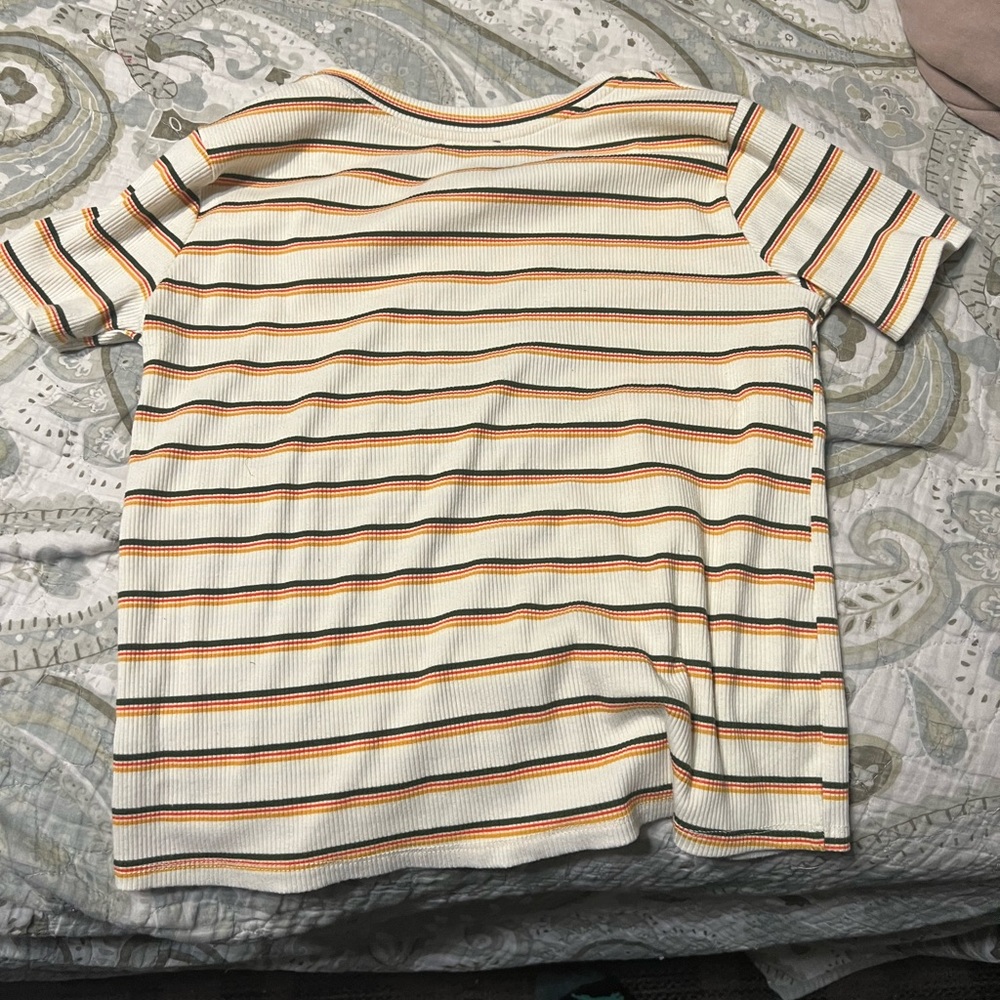FURY ORANGE, CRÈME AND GREEN COLORED SHIRT, SHORT SLEEVE